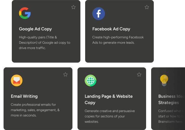 Apalo AI writing templates