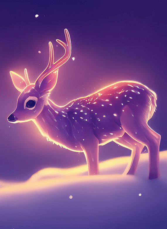 Glowing deer — generated with Apalo AI Art Studio